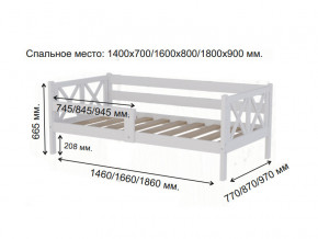 Кровать софа Аист-3 Классика белый 1400х700 мм в Карабаше - karabash.mebel74.com | фото 2