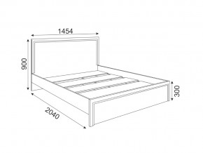 Кровать стандарт с настилом 1400 Беатрис модуль 16 Дуб млечный в Карабаше - karabash.mebel74.com | фото 2