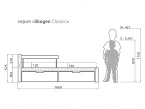 Кровать Svogen classic с ящиками и бортиком графит в Карабаше - karabash.mebel74.com | фото 2