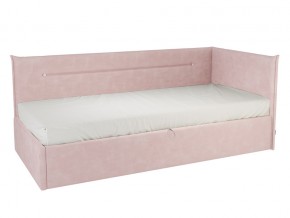 Кровать тахта Альба 900 велюр нежно-розовый в Карабаше - karabash.mebel74.com | фото