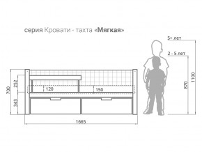 Кровать-тахта мягкая Svogen с ящиками и бортиком бежево-белый в Карабаше - karabash.mebel74.com | фото 2