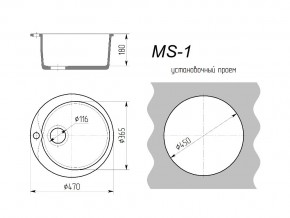 Кухонная мойка MS-1 в Карабаше - karabash.mebel74.com | фото 2