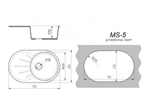 Кухонная мойка MS-5 в Карабаше - karabash.mebel74.com | фото 2