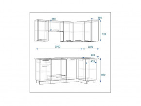 Кухонный гарнитур 12а Грецкий орех 2000*1100 правый в Карабаше - karabash.mebel74.com | фото 2