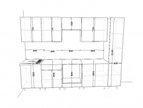 Кухонный гарнитур 17 Белый Вегас 3000 мм в Карабаше - karabash.mebel74.com | фото 2