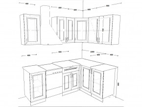 Кухонный гарнитур 2 Белый Вегас 1600х1400 мм в Карабаше - karabash.mebel74.com | фото 2