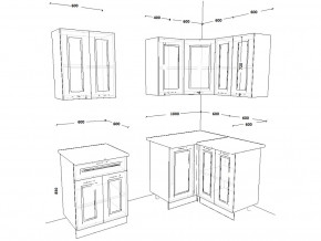 Кухонный гарнитур 8 Белый Вегас 1600х1200 мм в Карабаше - karabash.mebel74.com | фото 2