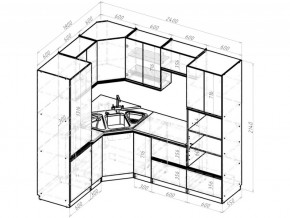 Кухонный гарнитур Амели оптима 1800х2400 мм в Карабаше - karabash.mebel74.com | фото 6