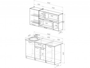 Кухонный гарнитур Антика стандарт 1600 мм в Карабаше - karabash.mebel74.com | фото 6