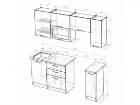 Кухонный гарнитур Лоретта ультра 2000 мм в Карабаше - karabash.mebel74.com | фото 6