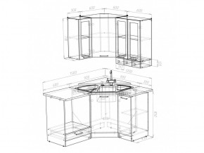 Кухонный гарнитур Лира литл 1500х1200 мм в Карабаше - karabash.mebel74.com | фото 4