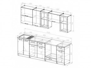 Кухонный гарнитур Ника базис 2400 мм в Карабаше - karabash.mebel74.com | фото 2