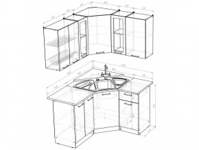 Кухонный гарнитур Ольга оптима 2 1500х1300 мм в Карабаше - karabash.mebel74.com | фото 5