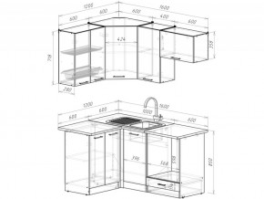 Кухонный гарнитур Терция мега прайм 1200х1600 мм в Карабаше - karabash.mebel74.com | фото 6