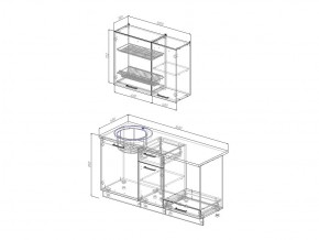 Кухонный гарнитур Вегас 1600 в Карабаше - karabash.mebel74.com | фото 3