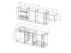 Кухонный гарнитур Вегас 2550 в Карабаше - karabash.mebel74.com | фото 3