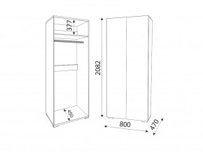 М01 (ручка торцевая) Шкаф (2 двери) штанга в Карабаше - karabash.mebel74.com | фото