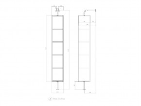 Пенал Grani 300 поворотный дуб сонома в Карабаше - karabash.mebel74.com | фото 2