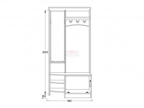 Прихожая Саша 13 ясень анкор в Карабаше - karabash.mebel74.com | фото 2