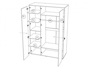 Шкаф 3-х створчатый Валенсия Миф в Карабаше - karabash.mebel74.com | фото 2