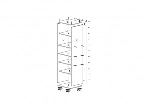 Шкаф 400 для белья (ДБ) ТМК Дуб млечный в Карабаше - karabash.mebel74.com | фото 2