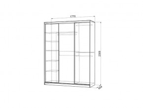 Шкаф-купе Бассо 2-600 дуб сонома/крем в Карабаше - karabash.mebel74.com | фото 3