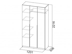 Шкаф ШК 05 графит 1200 мм в Карабаше - karabash.mebel74.com | фото 2