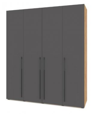 Стоун С41 Шкаф 4-х дв (Золотой дуб/Графит) в Карабаше - karabash.mebel74.com | фото