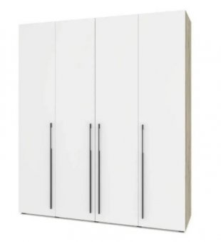 Стоун С41 Шкаф 4-х дв (Серый дуб/Белый) в Карабаше - karabash.mebel74.com | фото