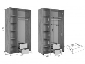 Шкаф трехдверный Адам дуб крафт золотой/белое дерево в Карабаше - karabash.mebel74.com | фото 2