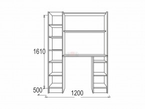 Стол письменный Омега 2 венге/млечный дуб в Карабаше - karabash.mebel74.com | фото 2