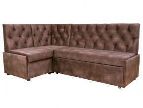 Угловой диван Призма каретная стяжка коричневый с коробами в Карабаше - karabash.mebel74.com | фото 1