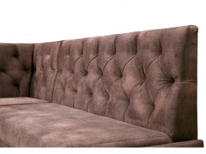 Угловой диван Призма со стяжкми коричневый со спальным местом в Карабаше - karabash.mebel74.com | фото 2