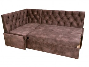 Угловой диван Призма со стяжкми коричневый со спальным местом в Карабаше - karabash.mebel74.com | фото 4