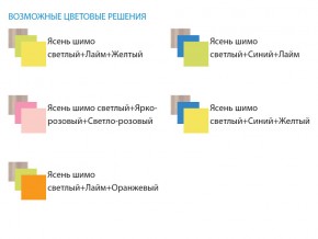 Уголок школьника Юниор 4.1 лайм/оранжевый в Карабаше - karabash.mebel74.com | фото 3