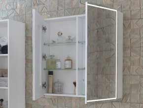 Зеркальный шкаф Geometry 800 с LED подсветкой в Карабаше - karabash.mebel74.com | фото 1